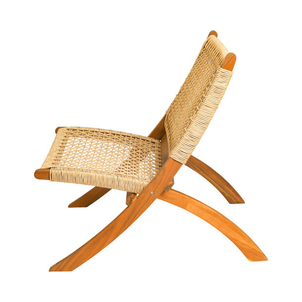 Niceey Rotan Loungestoel - vouwbaar - FSC bamboe/Hout