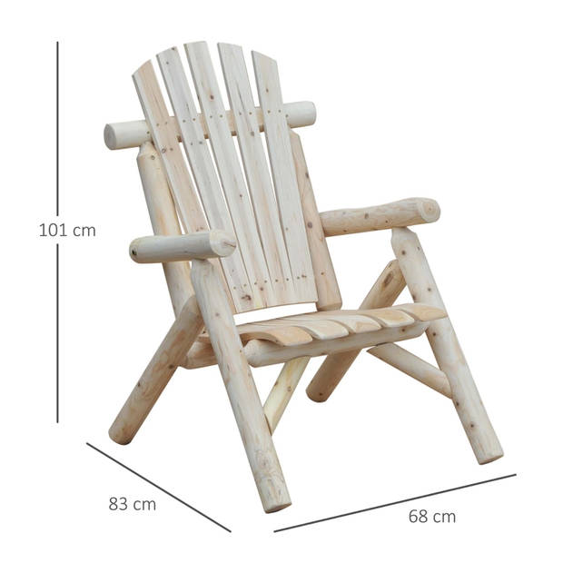 Houten tuinstoel - Tuinstoelen - Stoelen - Tuinmeubelen - 83 x 68 x 101 cm