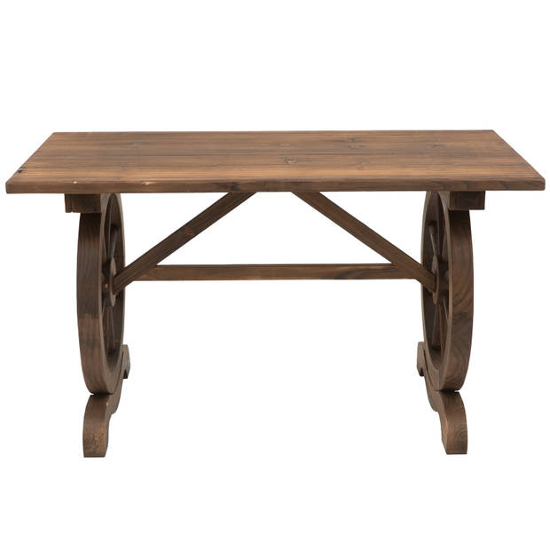 Tuintafel - Balkontafel - Tuinmeubelen - Tafel - Bruin - 113 x B60 x H65 cm