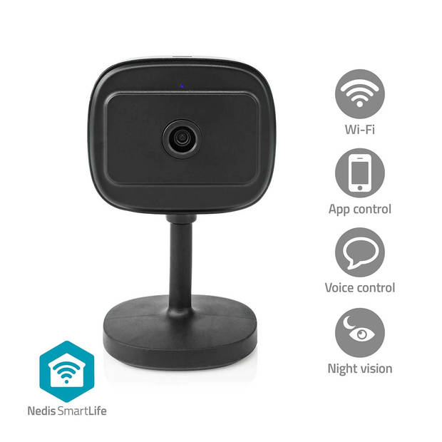 Nedis SmartLife Camera voor Binnen - WIFICI07CBK - Zwart