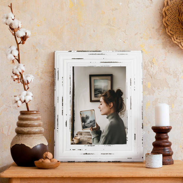 HAES DECO - Houten Fotolijst Ardes Wit voor foto 13x18 - TW457HS