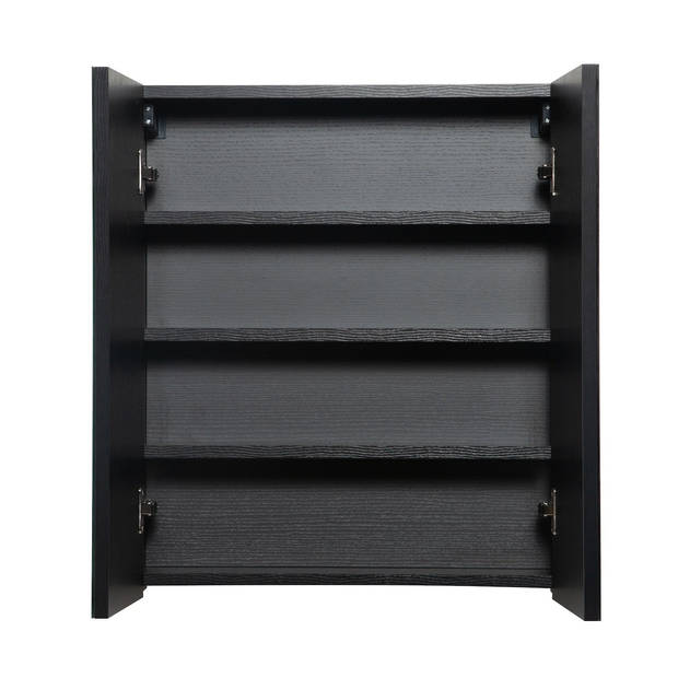Badplaats Spiegelkast Cuba 60 x 16 x 70 cm - zwart houtnerf