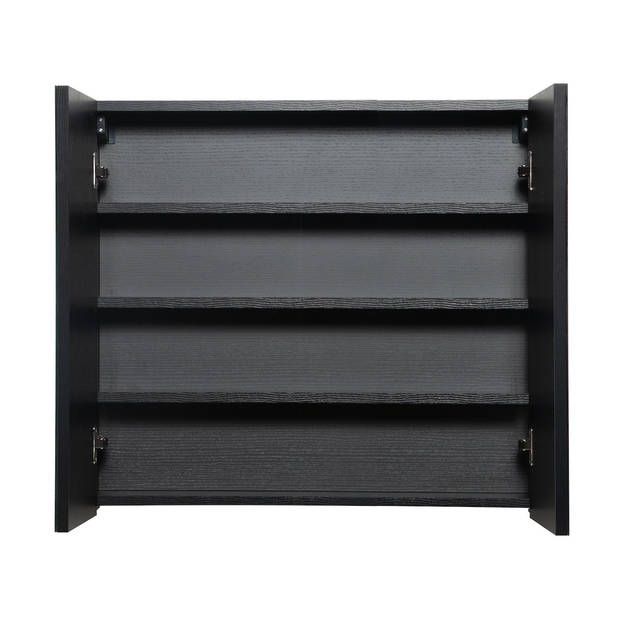Badplaats Spiegelkast Cuba 80 x 16 x 70 cm - zwart houtnerf