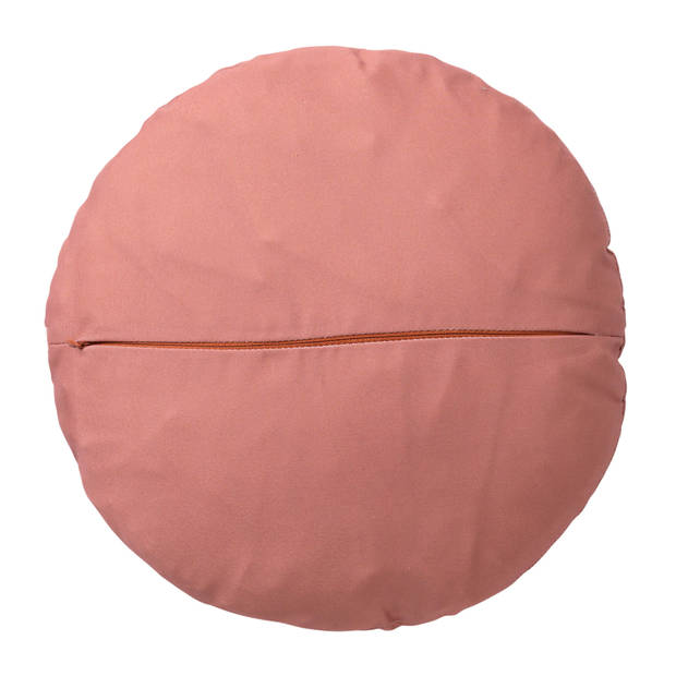 Dutch Decor - SOL - Buitenkussen rond Ø40 cm - waterafstotend en uv-bestendig - Muted Clay - roze