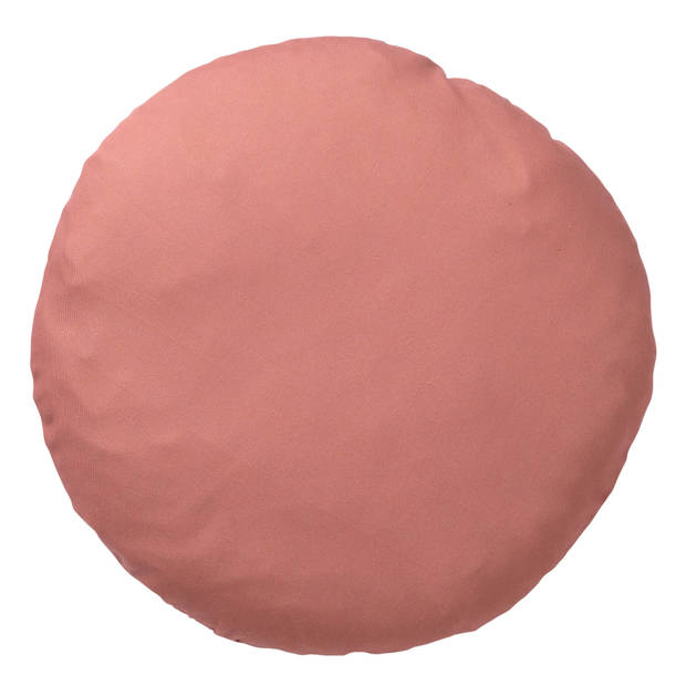 Dutch Decor - SOL - Buitenkussen rond Ø40 cm - waterafstotend en uv-bestendig - Muted Clay - roze