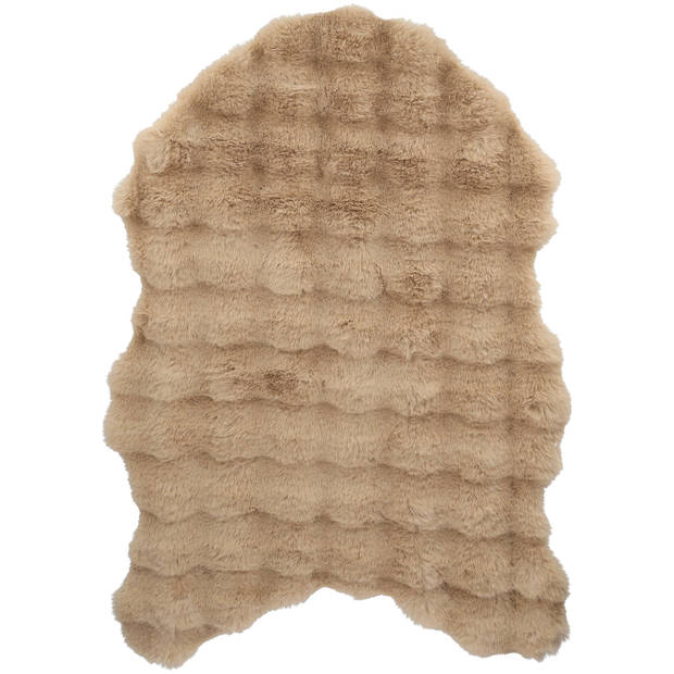 Blokker vloerkleed Fur - 60x90cm - beige