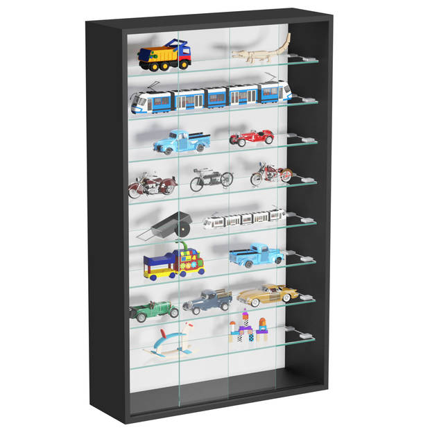 Vitrinekast staande hangende wandvitrine - schuifdeuren - 60 x 105 x 20 cm