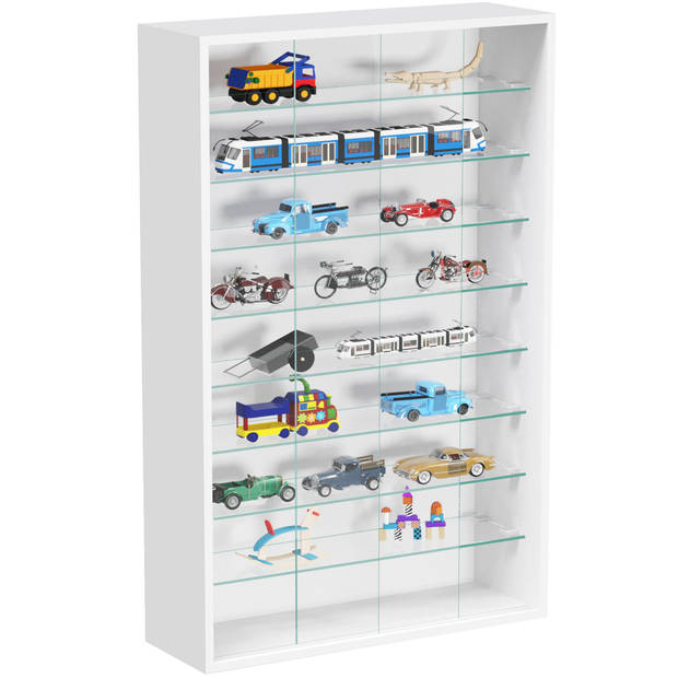 Vitrinekast staande hangende wandvitrine - schuifdeuren - 60 x 105 x 20 cm