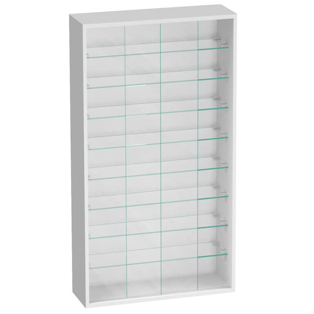 Vitrinekast staande hangende wandvitrine - schuifdeuren - 60 x 105 x 20 cm