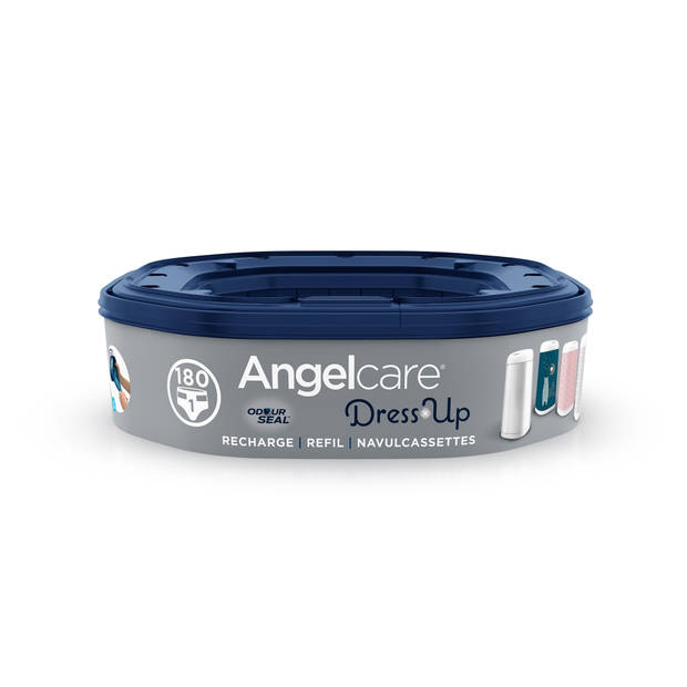 ANGELCARE Dress Up Luieremmer - Incl. 1 Navulling - Met Air Seal Technologie - Wit