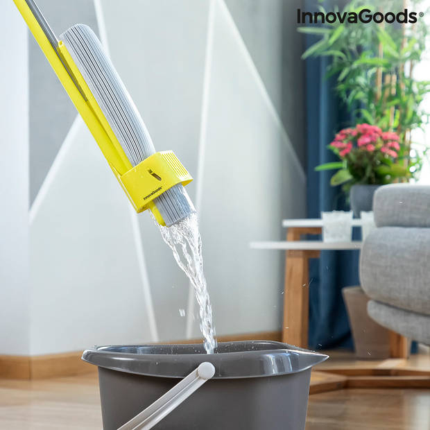 2-in-1 Zelfuitwringende Mop met Spons Wringop InnovaGoods