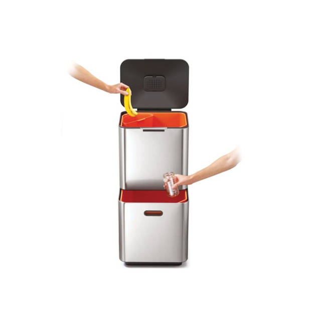 Joseph Joseph - Afvalemmer Totem Max, 60 liter, RVS - Joseph Joseph Intelligent Waste