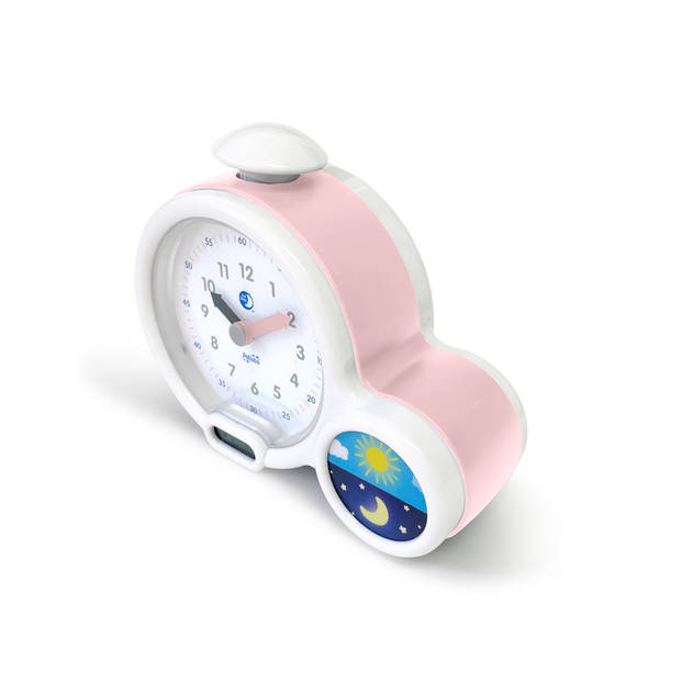 PABOBO Kid'Sleep Clock Slaaptrainer Kinderen - 2-in-1 LED Kinderwekker - Analoog & Digitaal - Roze