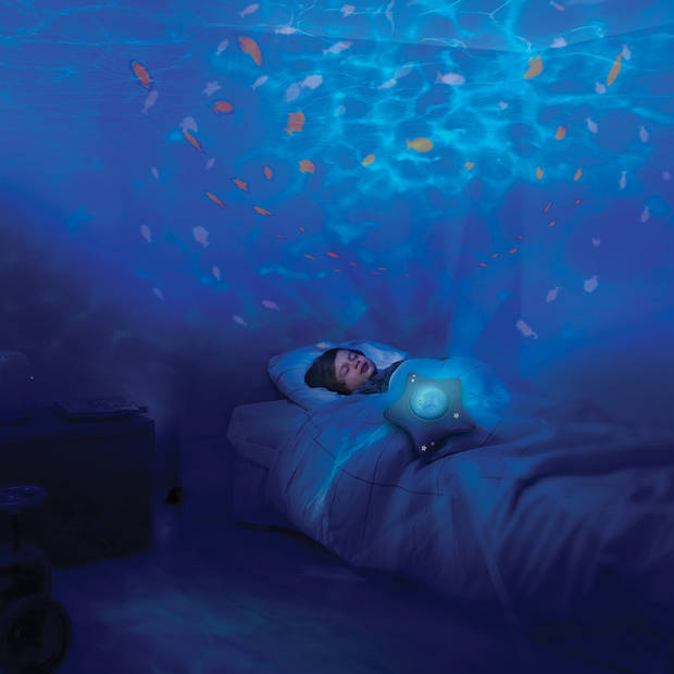 PABOBO Projectorlamp Oceaan - LED Nachtlampje Voor Kinderen - Draadloos - Met Muziek & Micro-USB - Bluestar