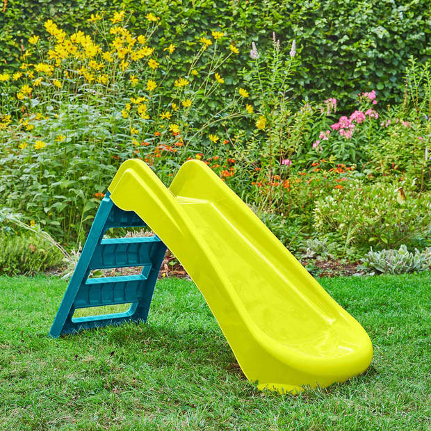 Palplay glijbaan opvouwbaar 4ft lemon/blauw