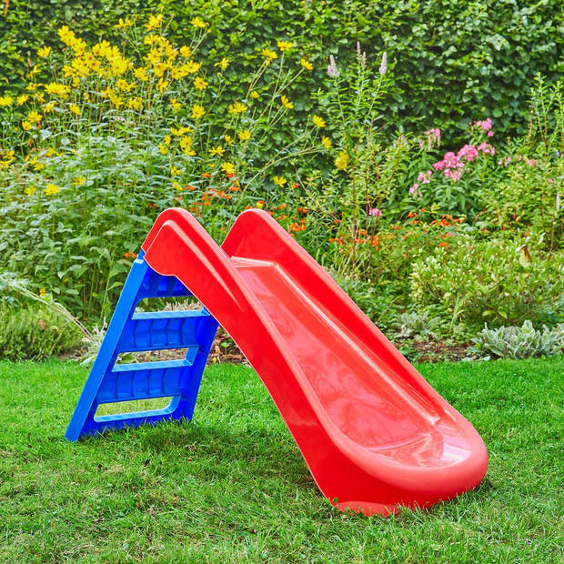 Palplay glijbaan opvouwbaar 4ft rood/blauw