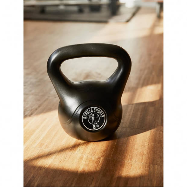 Gorilla Sports Kettlebells - Kunststof - 18 kg & 16 kg - Set van 2