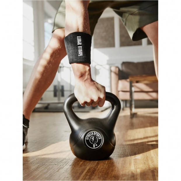 Gorilla Sports Kettlebells - Kunststof - 18 kg & 16 kg - Set van 2