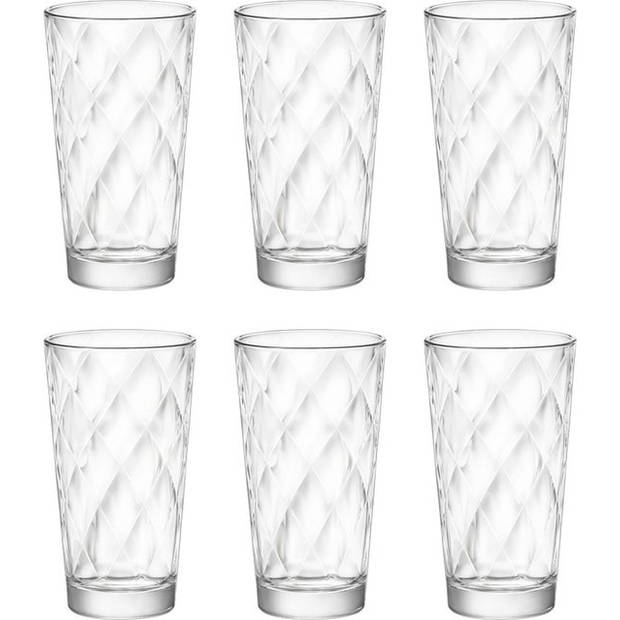 Bormioli Rocco longdrinkglazen - 6x stuks - transparant - 370 ml - Longdrinkglazen