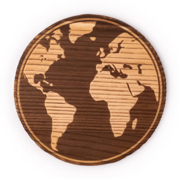 Whisiskey Wereldkaart Onderzetters - 4 Whisky Onderzetters - Onderzetters Voor Glazen - Coasters - Onderzetters Design -