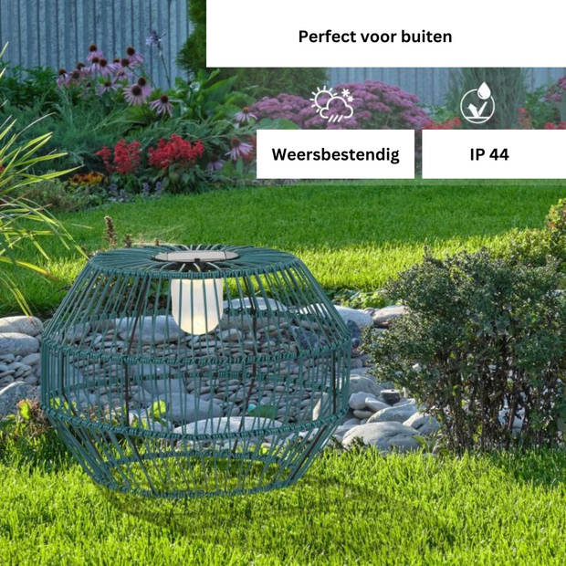 Solar tuinverlichting - Lantaarn -Tuin - Tuinlamp - Tuinverlichting op zonneenergie - Buitenlampen - Groen - 45 x 45...