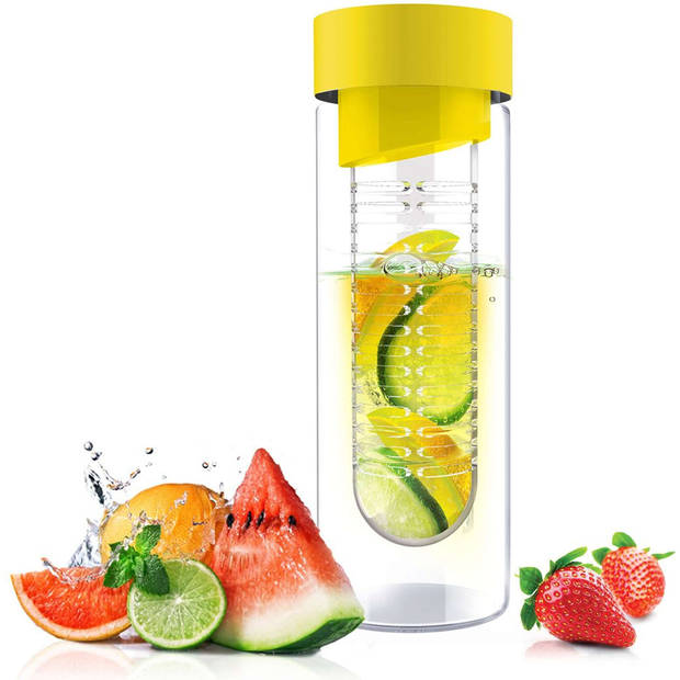 Asobu - Drinkfles Infuse Flavour It Pure 480 ml - Glas - Geel