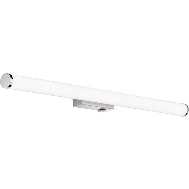 LED Spiegelverlichting - Trion Matero - 8W - Spatwaterdicht IP44 - Warm Wit 3000K - Glans Chroom - Aluminium