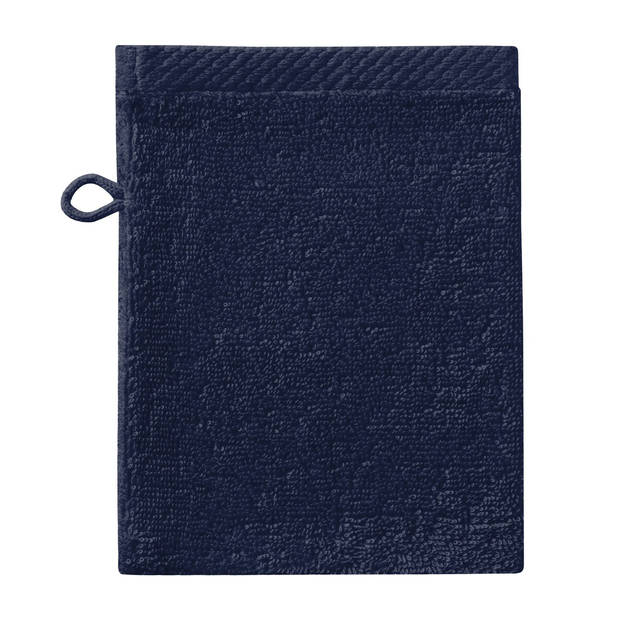 Seahorse Pure Washand 16x21cm - indigo - Set van 3