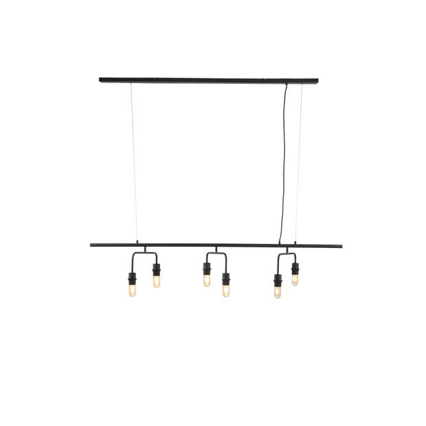 Light & Living - Hanglamp EDISA - 160x50x25cm - Zwart