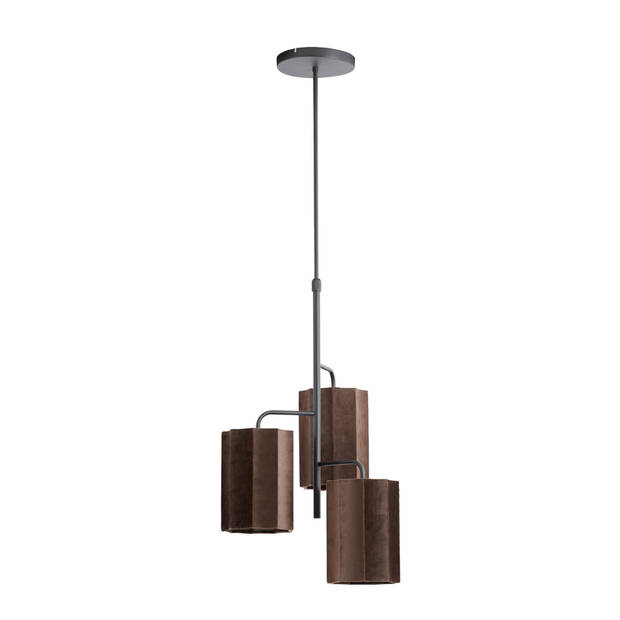 Light & Living - Hanglamp EDISA - Ø48x25cm - Bruin