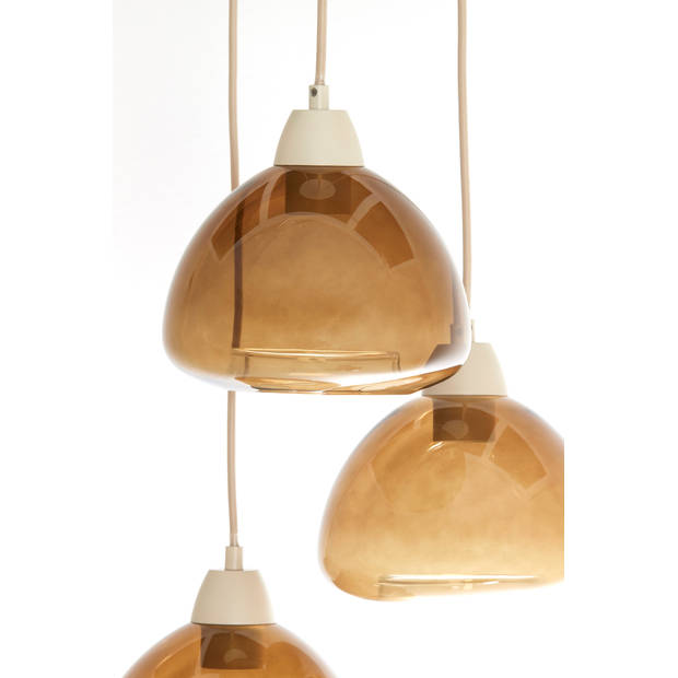 Light & Living - Hanglamp BISHO - Ø30x14cm - Bruin