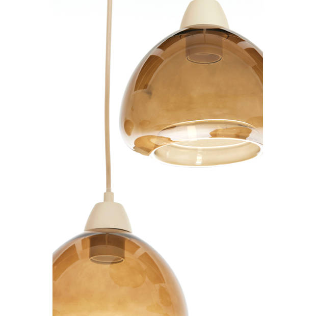 Light & Living - Hanglamp BISHO - Ø30x14cm - Bruin