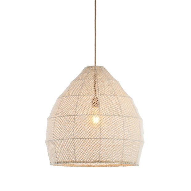 Light & Living - Hanglamp MAKASSAR - Ø50x50cm - Wit