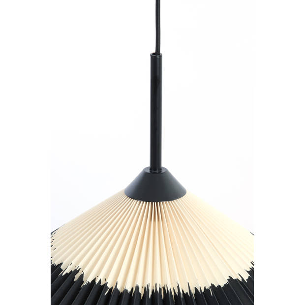 Light & Living - Hanglamp PLEATED - Ø45x17cm - Zwart
