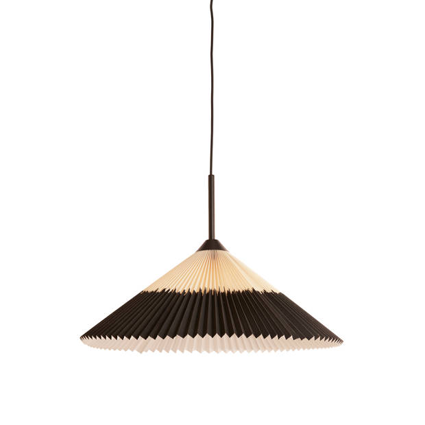 Light & Living - Hanglamp PLEATED - Ø60x23cm - Zwart