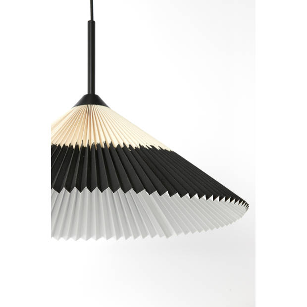 Light & Living - Hanglamp PLEATED - Ø60x23cm - Zwart