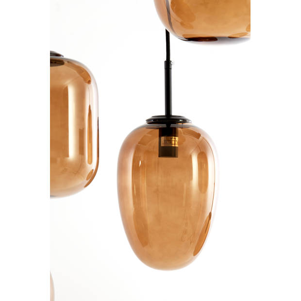 Light & Living - Hanglamp MEZZA - Ø45x23cm - Bruin