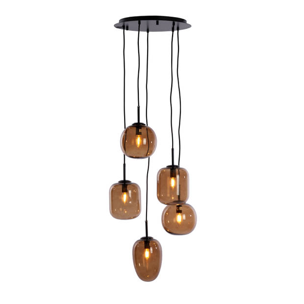 Light & Living - Hanglamp MEZZA - Ø45x23cm - Bruin
