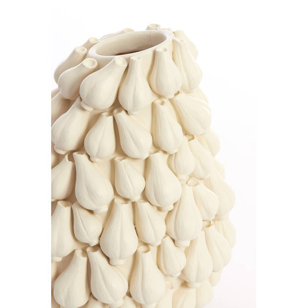 Light & Living - Vaas GARLIC - 42x39x47cm - Wit