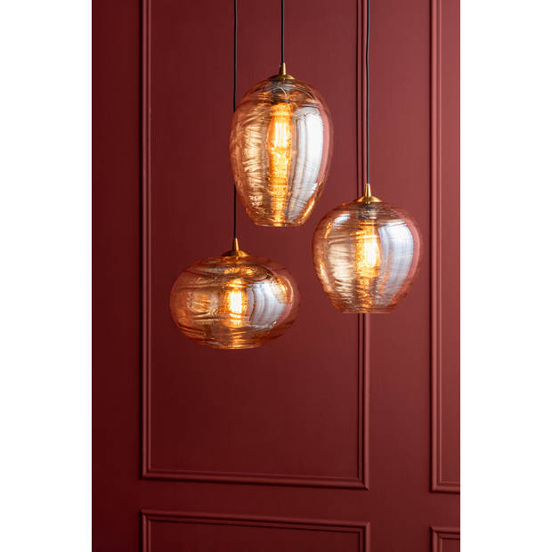 Leitmotiv - Hanglamp Glamour Globe - Amberbruin