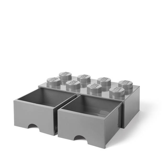 LEGO - Opberglade Brick 8, Grijs - LEGO