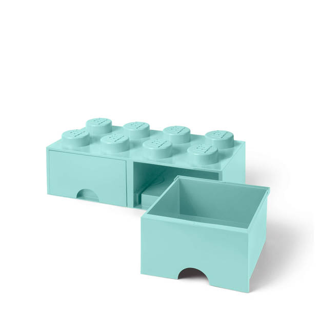 Lego - Opbergbox met 2 Lades Brick 8 - Polypropyleen - Blauw