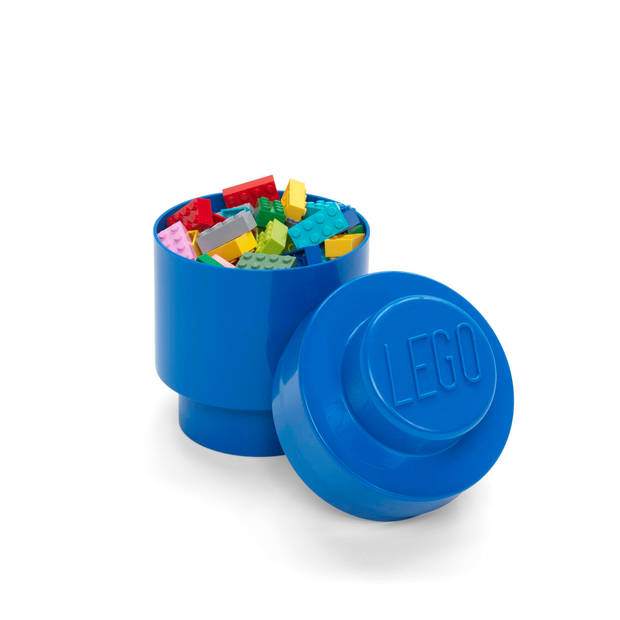Lego - Opbergbox Brick 1 Rond - Polypropyleen - Blauw