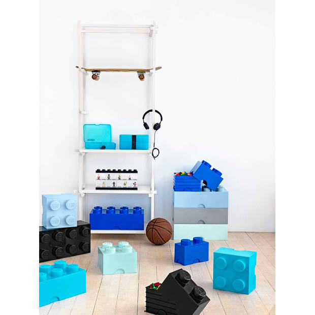 LEGO Brick 4 opbergbox - lichtblauw