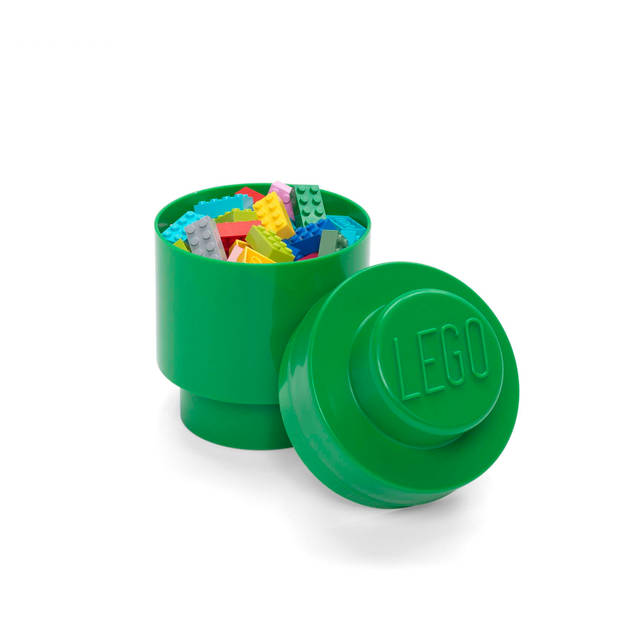 Lego - Opbergbox Brick 1 Rond - Polypropyleen - Groen