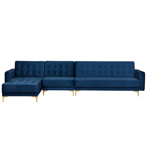 Beliani ABERDEEN - Modulaire Sofa-Blauw-Fluweel