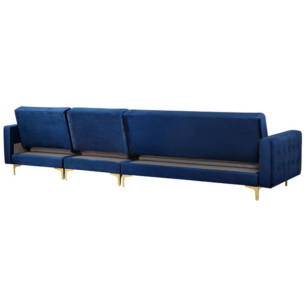 Beliani ABERDEEN - Modulaire Sofa-Blauw-Fluweel