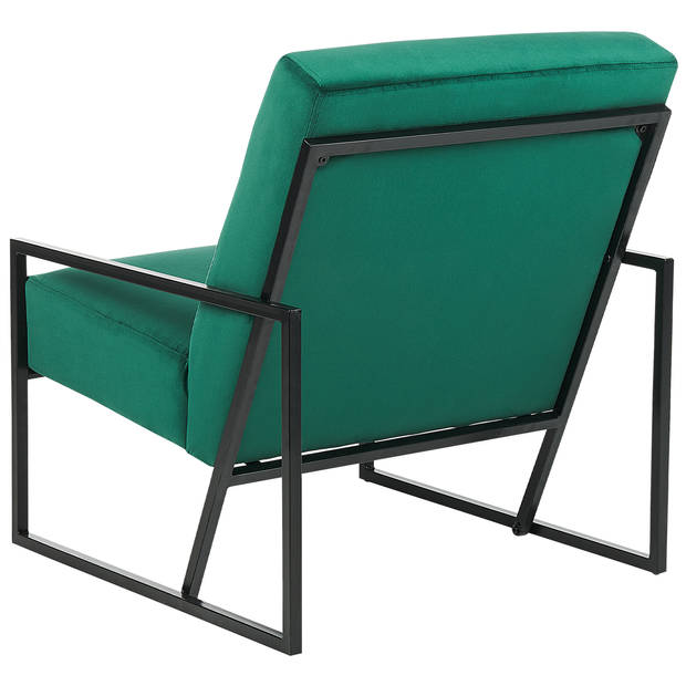 Beliani DELARY - Fauteuil-Groen-Fluweel