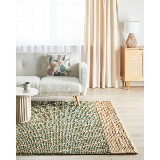 Beliani TELLIKAYA - Laagpolig-Beige-Jute