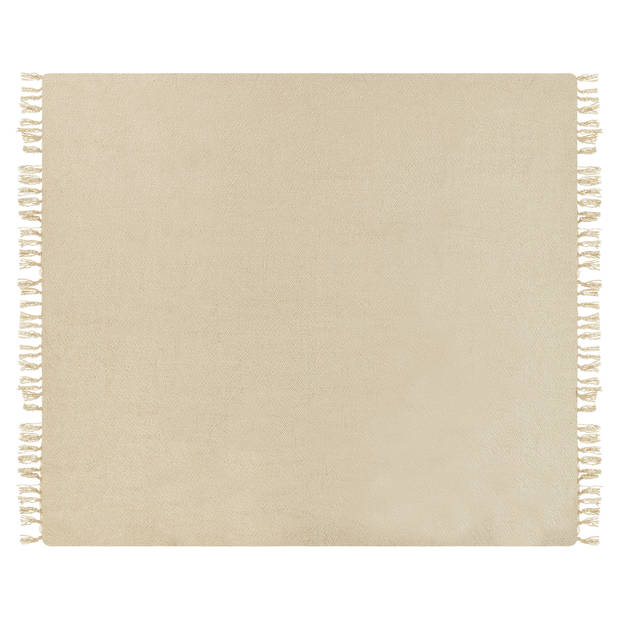 Beliani CHAOHANI - Plaid-Beige-Acryl